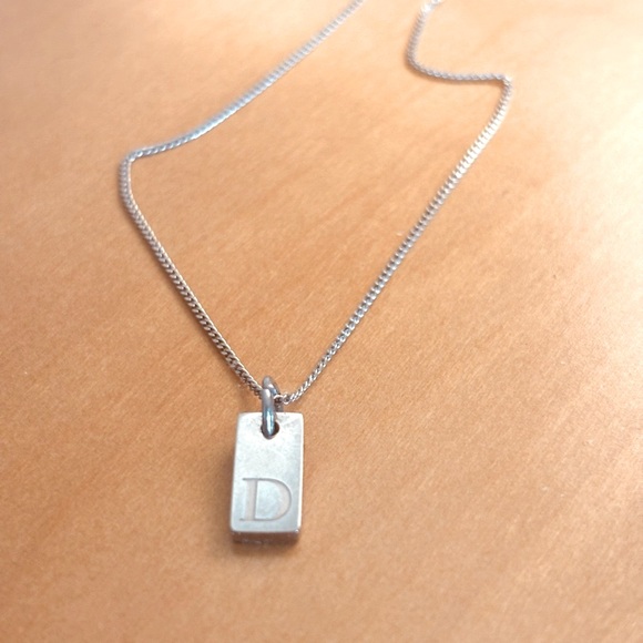 Sterling Silver 925 Initial Pendant Necklace - Picture 1 of 4
